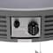 Leisuremod Walbrooke Outdoor Patio Aluminum Round Slats Design Fire Pit Side Table with Lid & Fire Glass, Grey WGRS-29-GL - alternate 4