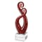 Homeroots 13" Clear Burgundy and Black Murano Glass Modern Abstract Tabletop Sculpture 376075 - alternate 4
