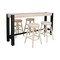Whitewood Industries Rectangular Fixed Top Tables, 72 in W, 36 in L, 16 in H, Parawood, Unfinished/Black K-1672-36-S824SW-4 - alternate 5