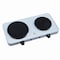 Megachef Electric Easily Portable Ultra Lightweight Dual Burner Cooktop Buffet Range in Sleek White MC-2012B - alternate 3