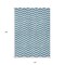 Homeroots 10' X 14' Teal Blue And Ivory Chevron Washable Indoor Outdoor Area Rug 595360 - alternate 5