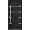 Vdomdoors Steel Door Deux 1105 Black Enamel Stainless Inserts Entry Door Painted W36xH80 Right hand Inswing DEUX1105EXD-BLK-W36 x H80-RH-I - alternate 1
