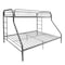 Homeroots 78" X 54" X 60" Twin Over Full Silver Metal Tube Bunk Bed 286578 - alternate 3