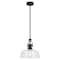 Vaxcel Beloit 1 Light Matte Black Farmhouse Pendant Light with Clear Glass Dome P0380 - alternate 1