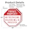 Signmission Private Property No Trespassing Vio, 10 inch X 10 inch, Aluminum Metal Signs, 2PK OC-A-2PACK-10-171 - alternate 3
