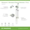 Symmons Braston HydroMersion Single Handle Shower Faucet Trim Kit with Hand Spray (Valve not Included) S589815TRM - alternate 2