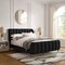 Homeroots Black Solid Wood King Tufted Upholstered Velvet Bed 544849 - alternate 4