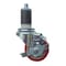 Service Caster 3'' SS Red Poly Swivel 1-1/8'' Expanding Stem Caster with Brake SCC-SSEX20S314-PPUB-RED-TLB-118 - alternate 1