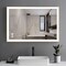 Fab Glass And Mirror LED Lighted Bathroom Mirror 24 x 36inch, Champagne Gold Framed Wall Mounted Dimmable Vanity Mi HC24X36-FG - alternate 5