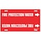 Brady FIRE PROTECTION WATER Pipe Marker, 8in H x 16in W, Fits Pipes 6in Dia. Thru 7.875in Dia. 4060-F - alternate 1