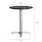 Flash Furniture Commercial All-Weather 24" Black Faux Marble HPL Tabletop with Silver X Base ST-RD24-BKMAR-T2222S-GG - alternate 3