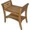 Homeroots 24" Natural Solid Teak Wood Shower Bench With Handles 376719 - alternate 5