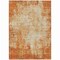 Homeroots 8' X 10' Orange And Ivory Abstract Washable Indoor Outdoor Area Rug 612343 - alternate 4