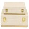 Homeroots Set of Two Cream And Gold Nesting Wood Box With Lid, 2PK 712929 - alternate 6