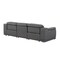 Homeroots 107" Dark Gray Italian Leather Reclining Metal USB Sofa 720288 - alternate 6
