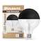 Bulbrite LED Filament, 6 Watt Dimmable G40 Light Bulb, Half Black Finish, E26 Base, 2700K 500 Lumens, 2PK 862064 - alternate 3