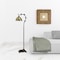 Homeroots 61" Bronze Floor Lamp With Green And Yellow Glass Dome Shade 526269 - alternate 3