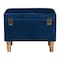 Baxton Studio Elias Modern Navy Blue Velvet Fabric Storage Ottoman 256-14053-ZORO - alternate 5