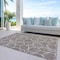 Homeroots 3' X 5' Taupe And Ivory Geometric Washable Indoor Outdoor Area Rug 613049 - alternate 3