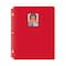 C-Line Products 8-1/2" x 11" Red Two-Pocket 3-Hole Punch Heavyweight Poly Portfolio Folder, 1/EA, 25EA/BX, 6BX/CT 33934-BX - alternate 1