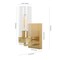 Jonathan Y Harper 4.5 in. 1-Light Coastal Minimalist Iron/Glass LED Sconce, Brass Gold/Clear, 2PK JYL9909A-SET2 - alternate 6