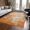 Homeroots 9' X 12' Orange And Ivory Abstract Washable Indoor Outdoor Area Rug 612344 - alternate 4