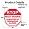 Signmission Stop Private Property No Hunting or, 10 Inch X 10 Inch, Vinyl Decal OC-D-10-165 - alternate 3