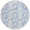 Homeroots 8' Sky Blue And Ivory Round Abstract Washable Indoor Outdoor Area Rug 614181 - alternate 1