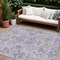 Homeroots 8' X 10' Lavender Purple And Gray Floral Washable Indoor Outdoor Area Rug 605482 - alternate 1