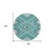 Homeroots 8' Teal Blue And Ivory Round Tribal Washable Indoor Outdoor Area Rug 598156 - alternate 3
