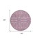 Homeroots 8' Round Lavender and Ivory Round Floral Washable Non Skid Indoor Outdoor Area Rug 564343 - alternate 5