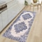 World Rug Gallery Distressed Medallion Cushioned Anti Fatigue Standing Kitchen Mat 18 ft x 47 ft Blue WR18BLUE18X47 - alternate 1