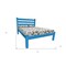 Homeroots Caribbean Blue Solid Wood Twin Bed Frame 546735 - alternate 5