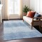 Homeroots 9' X 12' Navy Blue And Sky Blue Abstract Washable Indoor Outdoor Area Rug 587402 - alternate 6