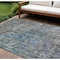 Homeroots 10' X 14' Fern Green Abstract Washable Indoor Outdoor Area Rug 607871 - alternate 1