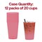 Smarty Had A Party 12 oz. Clear Red Disposable Plastic Party Cups, 240PK 512C-RD-CASE - alternate 3