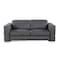 Homeroots 71in Dark Gray and Silver Italian Leather Loveseat 720478 - alternate 1
