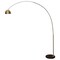 Leisuremod Arco Arched Floor Lamp 75.6in Height with Black Round Marble Base and Metal Dome Lamp Shade, Gold ALBL-BGG-13GG - alternate 4