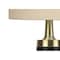 Homeroots 28" Black and Gold Metal Cylinder Table Lamp With Beige Drum Shade 545810 - alternate 3