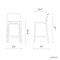 Homeroots Set of Four 26" Yellow Heavy Duty Plastic Low Back Outdoor Counter Height Bar Chairs 565372 - alternate 4