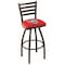 Holland Bar Stool Co 36" Blk Wrinkle New Mexico Swivel Bar Stool, Ladder Back L01436NewMex - alternate 1