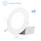 Infibrite 4 In 6000K Clear White 9W 750LM Thin LED Ceiling Light Kit, Dimmable, Wet Rated, 6PK IB-001-6-9W-WH-6PK - alternate 1