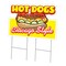 Signmission Hot Dogs Chicago Style Yard & Stake plastic coroplast window, 2436-Hot Dogs Chicago Style C-DC-2436-DS-Hot Dogs Chicago Style - alternate 1