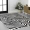 Jonathan Y Maribo High-Low Abstract Groovy Striped Black/White 4 ft. x 6 ft. Area Rug SCN103F-4 - alternate 5