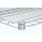 Nexel 4 Shelf Truck, Chrome, 48inW x 18inD x 69inH, Polyurethane Swivel Casters 168215 - alternate 3