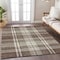 Homeroots 5' X 8' Brown Black And Ivory Plaid Washable Indoor Outdoor Area Rug 596316 - alternate 5