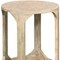 Homeroots 24" Natural Distressed Solid Wood Round Frame End Table With Shelf 605349 - alternate 4