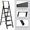 Wrightmaster 5.3 ft. Carbon Steel Leaning Step Ladder (9 ft. Reach), 600 lb. Load Capacity Type IAA Duty Rating ZR-186091 - alternate 2