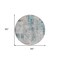 Homeroots 8' Teal Blue Beige And Copper Round Abstract Washable Indoor Outdoor Area Rug 587886 - alternate 4
