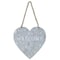 Homeroots 10" Gray Galvanized Metal Heart Shaped Welcome Wall Decor 379864 - alternate 1